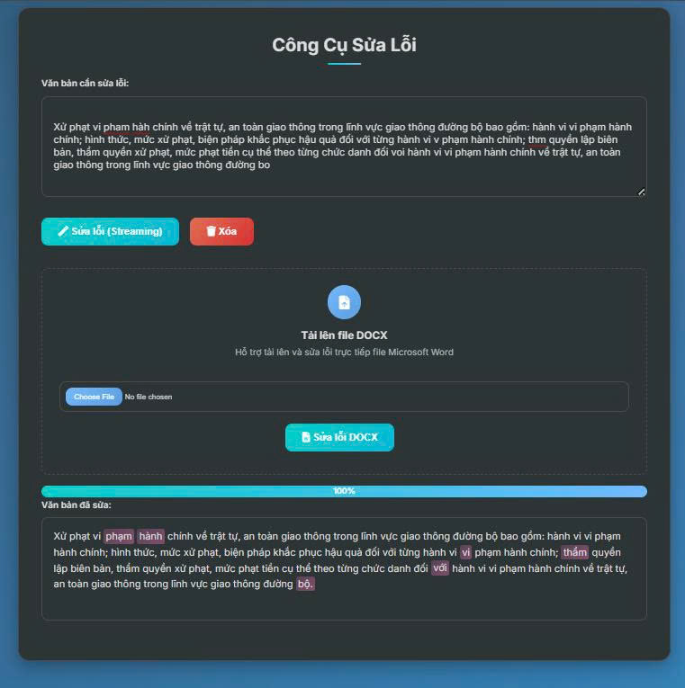 Demo Ứng Dụng ARAR SpellCheck